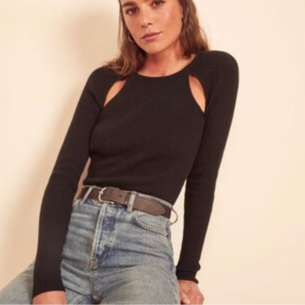 Reformation Basilica Black Sweater